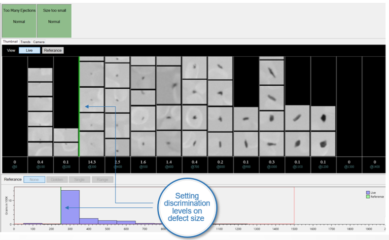 Inspec.Tech - Display Detection Thumbnail and Histogram Display - Detection